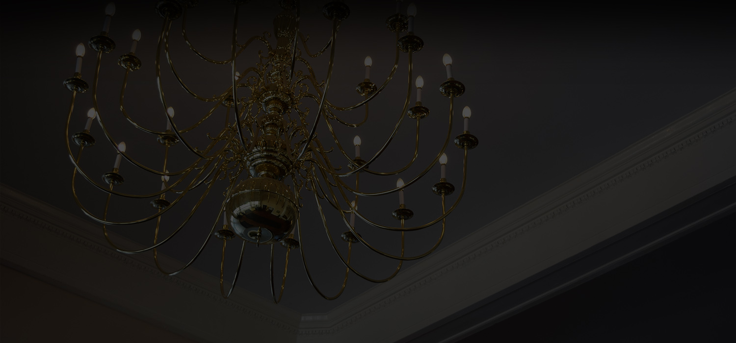 Woodrums' lobby chandelier